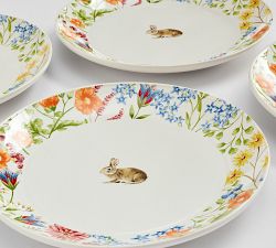 Spring Garden Stoneware Appetizer Plates - Set of 4