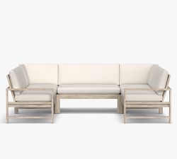 Indio Eucalyptus 5-Piece Loveseat Outdoor Sectional (105&quot;)