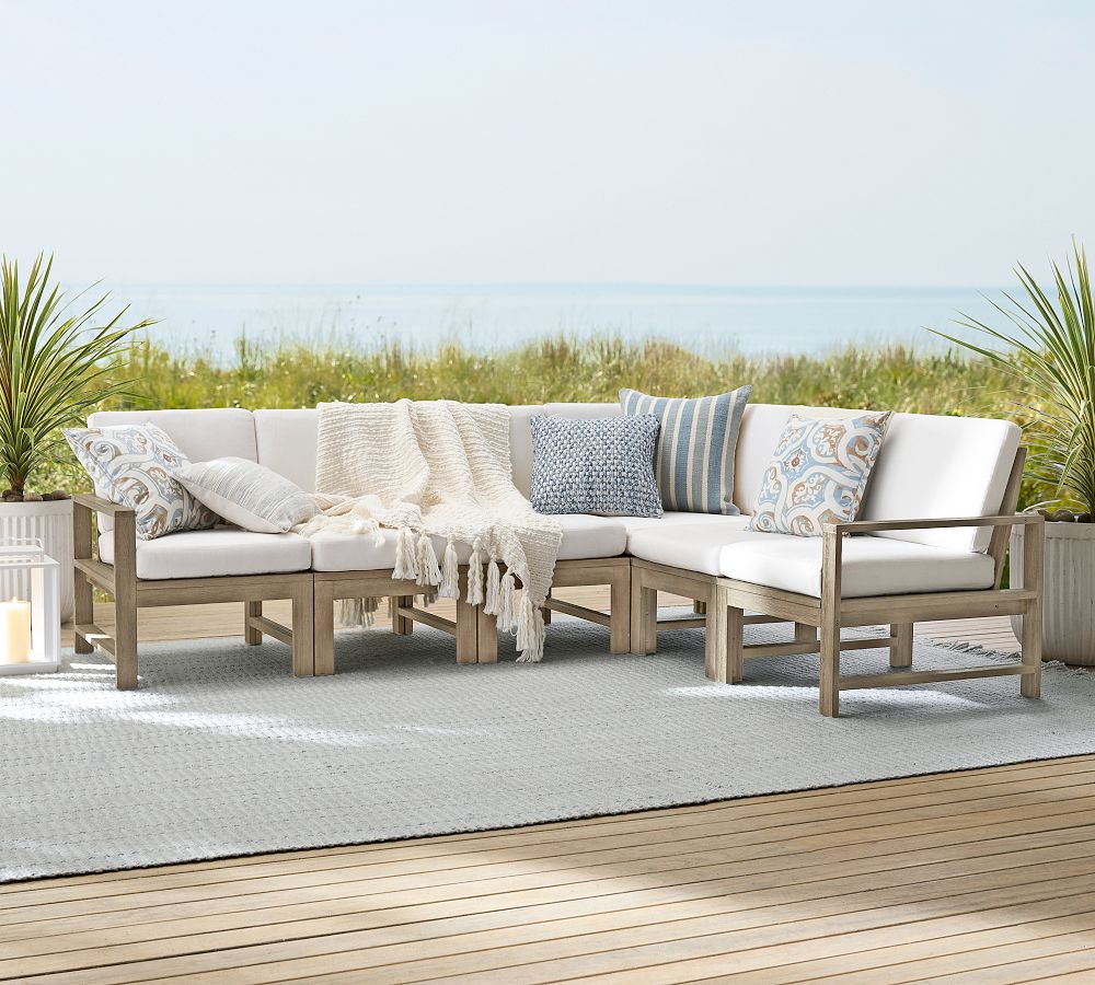 Indio Eucalyptus 6-Piece Outdoor Sectional (100&quot;)