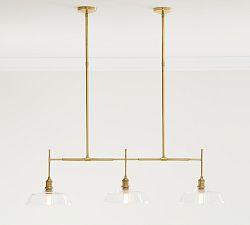Farmhouse Glass Linear Chandelier (43&quot;)