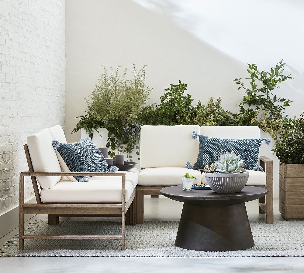 Indio Eucalyptus 3-Piece L-Shaped Outdoor Sectional (78&quot;)