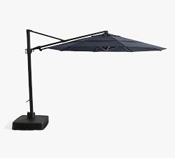 Premium 13' Round Cantilever Outdoor Patio Umbrella - Rustproof Aluminum Frame with Base
