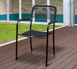 Nassau 9-Piece Teak Oval Table with Garey Rope Dining Armchair Set