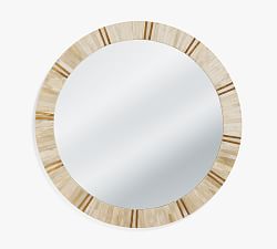 Coco Round Bone Mirror - 30&quot;