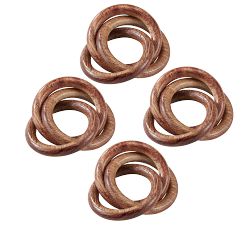 Interlocking Wooden Napkin Rings, Set of 4