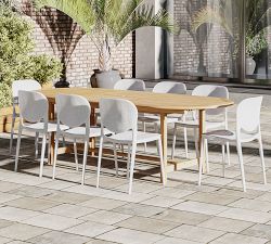 Nassau 9-Piece Teak Oval Dining Table Set