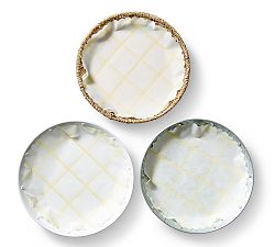 Plates with Disposable Liner Set, Set of 4