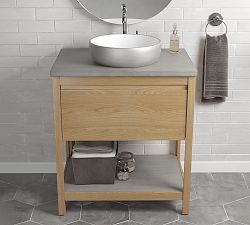 Rilen 30&quot; Handcrafted Single Vanity with Trough Sink