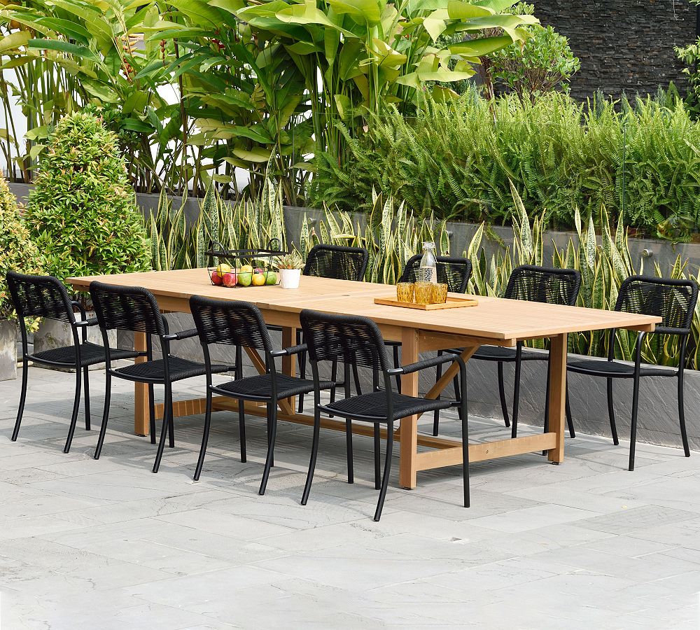 Pimenta Eucalyptus Rectangular Extending Outdoor Dining Table (79&quot;-118&quot;)