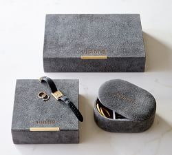 Avalon Medium Suede Jewelry Box