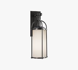Redan Outdoor Milk Glass Sconce (17''-25&quot;)