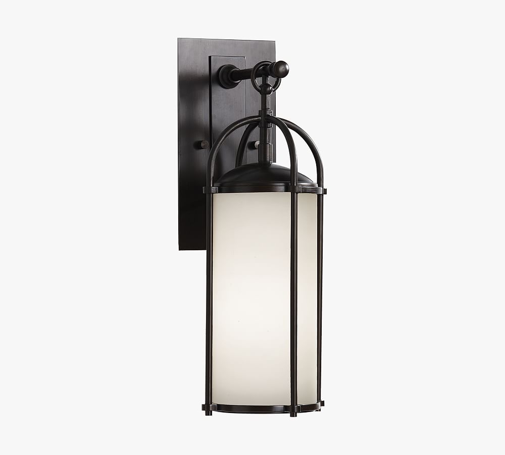 Redan Outdoor Milk Glass Sconce (17''-25&quot;)