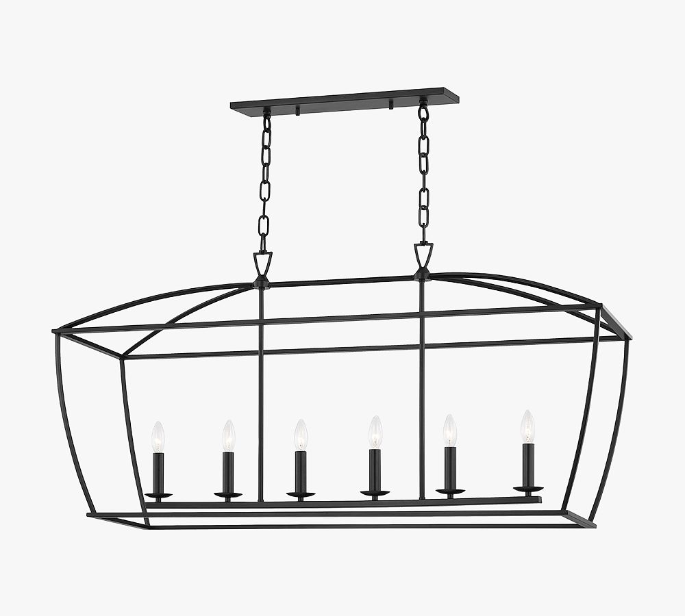 Birch Iron Linear Chandelier (49&quot;)