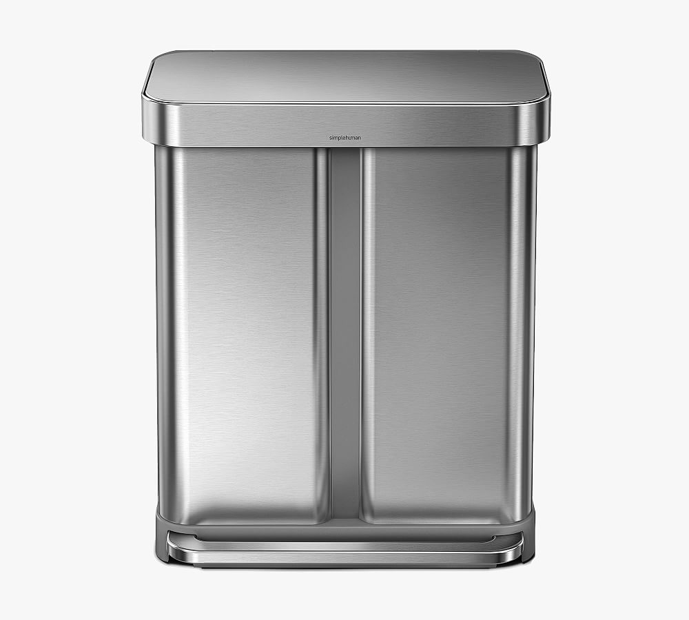 Simplehuman&#174; 58 Liter Step Trash Can - Dual Compartment