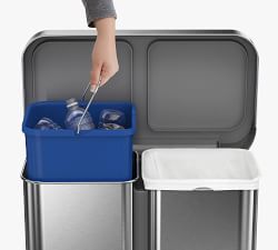 Simplehuman&#174; 58 Liter Step Trash Can - Dual Compartment