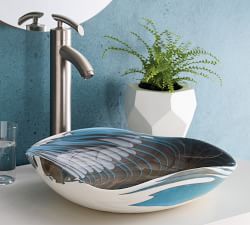 Rilen Sunrise 30&rdquo; Handcrafted Single Vanity with Glass Sink