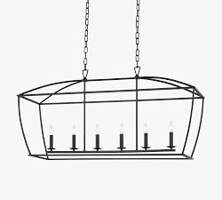 Birch Iron Linear Chandelier (49&quot;)