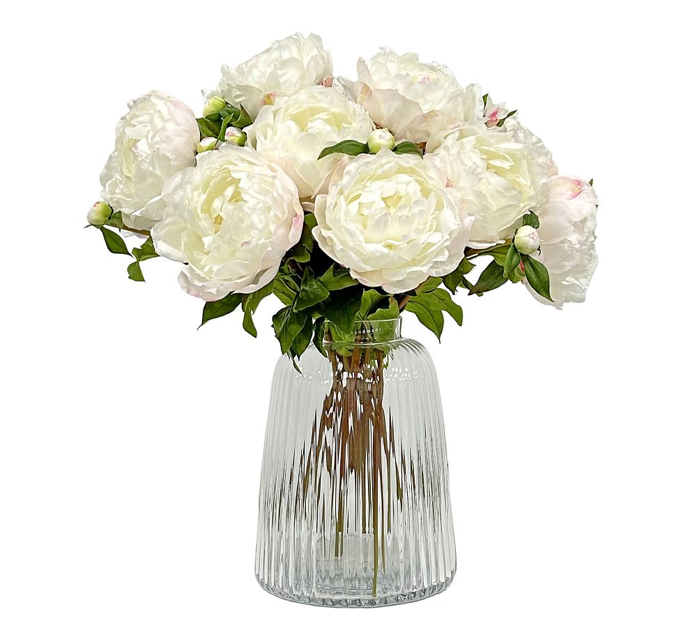 Faux Peony Dozen Stems