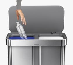 Simplehuman&#174; 58 Liter Step Trash Can - Dual Compartment
