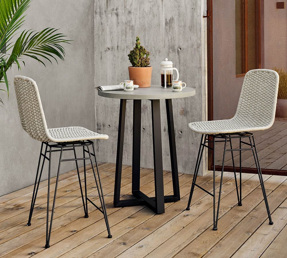 Annette Woven Swivel Outdoor Couner &amp; Bar Stools