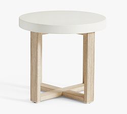 Indio Eucalyptus Round Outdoor Side Table (20&quot;)