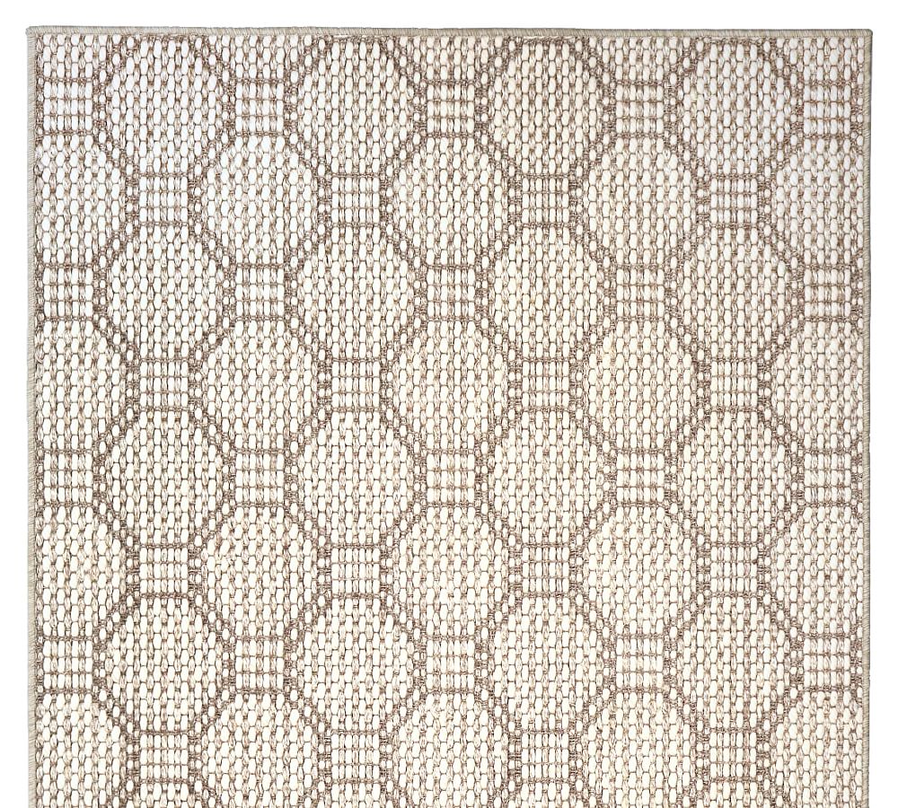 Custom Octagon Printed Wool &amp; Sisal Rug