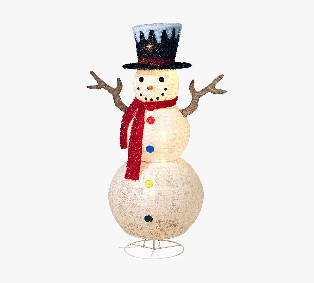 Glittery Lit Snowman 48&quot;