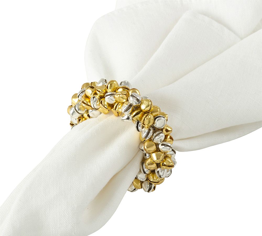 Jingle Bell Napkin Rings, Set of 4