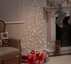 Lit LED White Pine Tree