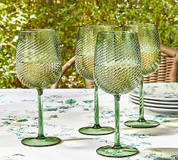 Monique Lhuillier Campania Wine Stem Glasses - Set of 4