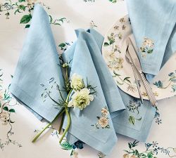 Monique Lhuillier Summer Blossom Cotton Napkins - Mixed Set of 4