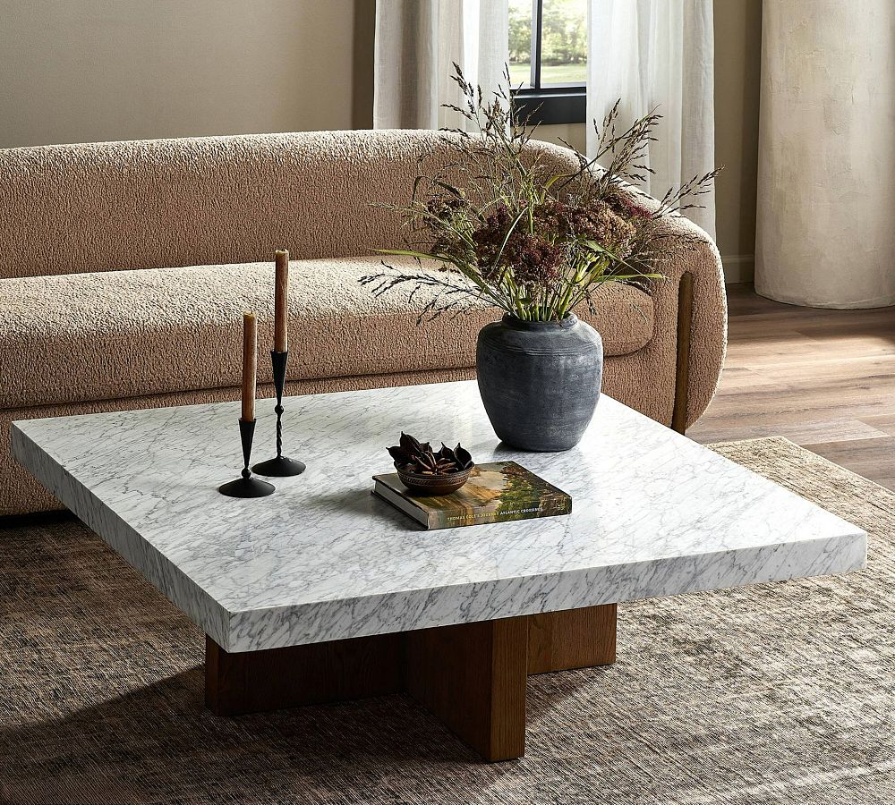 Darnell Marble Square Coffee Table (48&quot;)