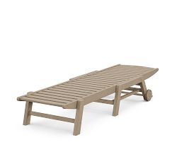 Polywood Outdoor Chaise with Wheels