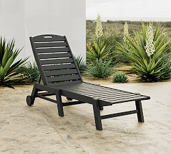 Polywood Outdoor Chaise with Wheels