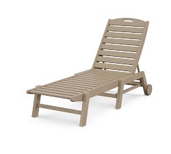 Polywood Outdoor Chaise with Wheels