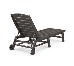 Polywood Outdoor Chaise with Wheels