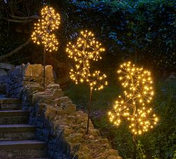 Solar Outdoor Lit Branch Lawn Stakes