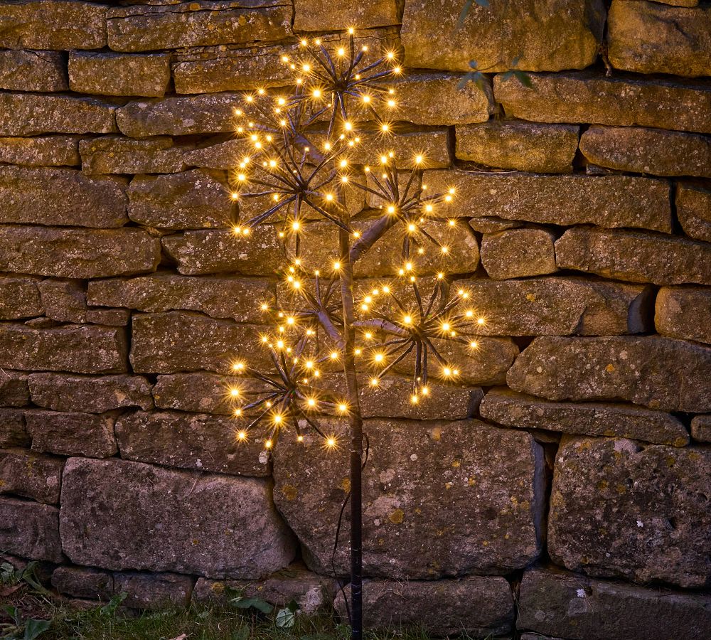 Solar Outdoor Lit Branch Lawn Stakes