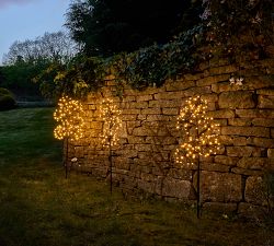 Solar Outdoor Lit Branch Lawn Stakes
