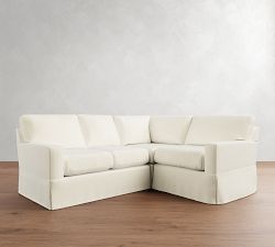 Buchanan Modern Square Arm Slipcovered 3-Piece Sectional (93&quot;)