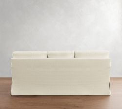 Buchanan Modern Square Arm Slipcovered Reversible Chaise Sectional (83&quot;)