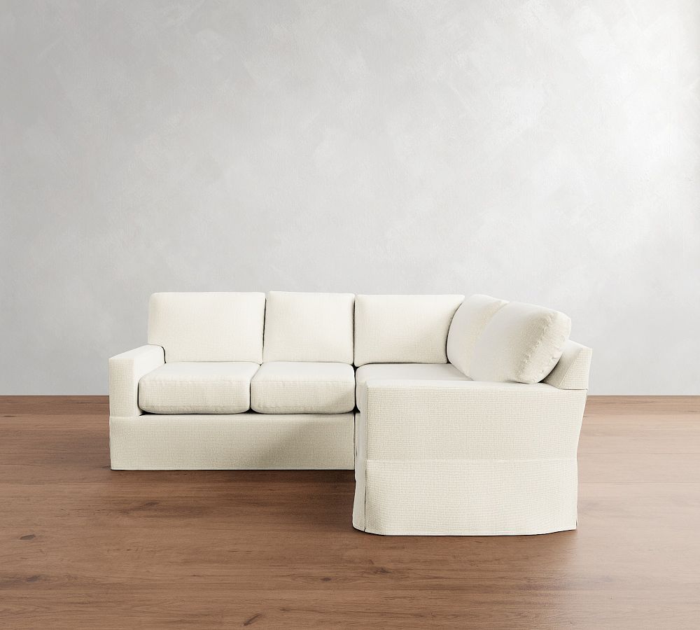 Buchanan Modern Square Arm Slipcovered 3-Piece Sectional (93&quot;)