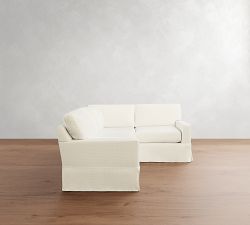 Buchanan Modern Square Arm Slipcovered 3-Piece Sectional (93&quot;)
