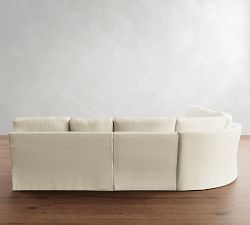 Buchanan Modern Square Arm Slipcovered 5-Piece Wedge Sectional (162&quot;)