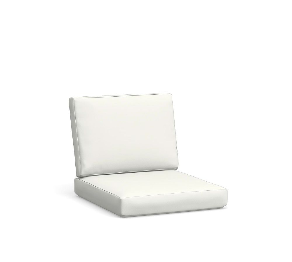Indio /RA/LA/Occ Outdoor Chair Cushion, High Performance Recycled Canvas; Frost