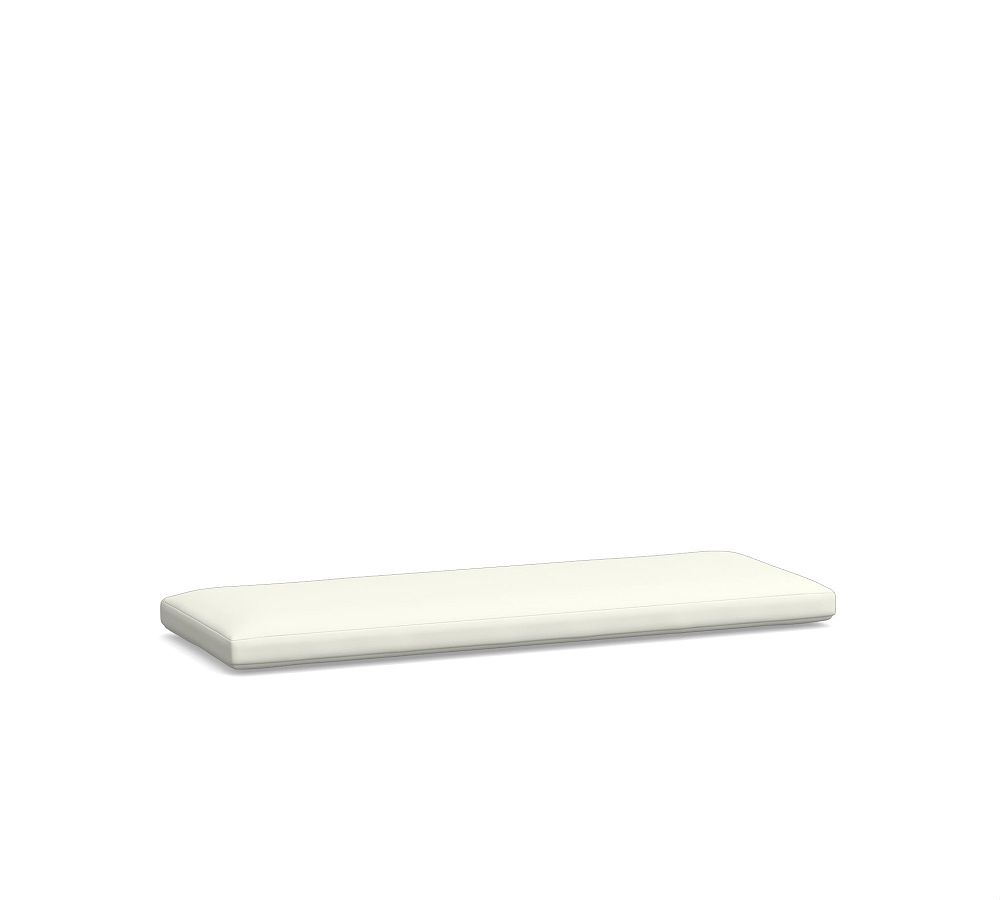 Malibu Outdoor Cushion Dining Bench, High Performance Canvas; White