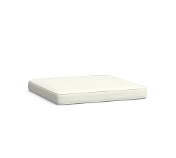 Torrey Sectional Cushion Cover Ottoman, High Performance Canvas; White