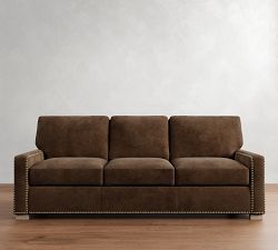 Pottery Barn Turner Square Arm Leather Sofa - Thumbnail 5