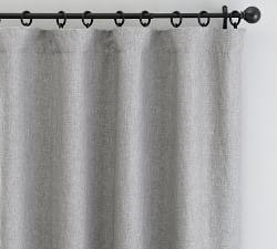 Custom Belgian Flax Linen Blackout Curtain - Flagstone