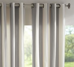 Sunbrella&#0174; Awning Striped Outdoor Grommet Curtain